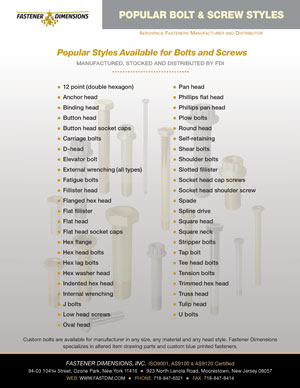 Popular Bolt Styles